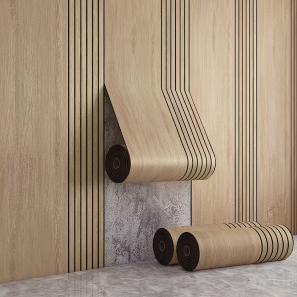 3D Brown Wood Grain Wall Panel