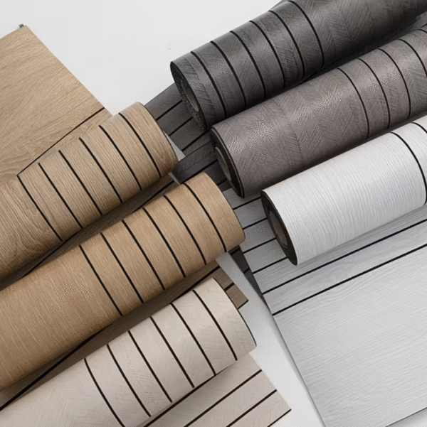 3D Black Wood Grain Wall Panel