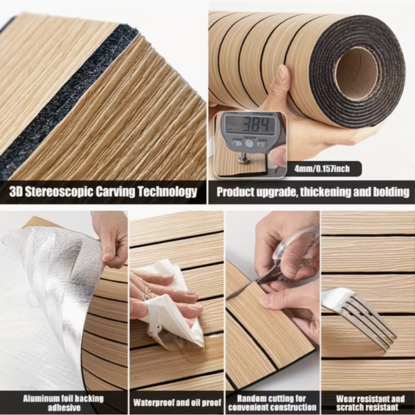 15pcs Cream Wood Luxury Vintage European 3D Embossed Wall Panels