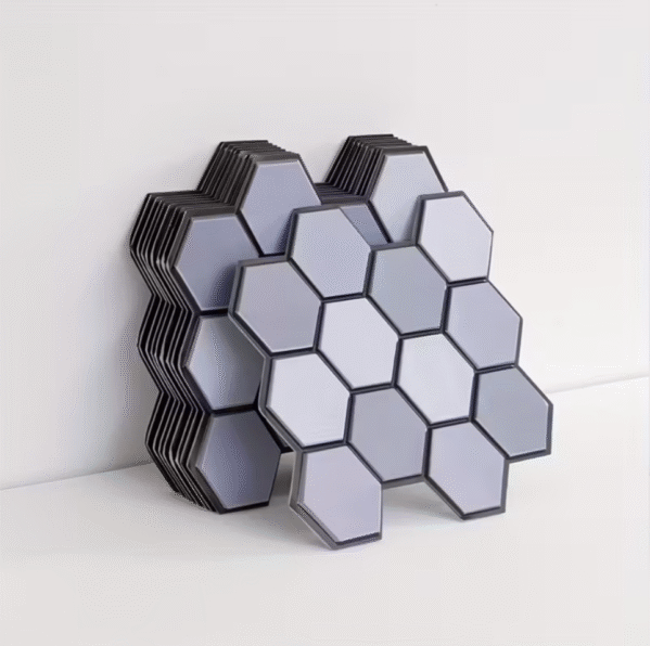 10pcs Modern Gradient Blue Decorative Wall Sticker Set