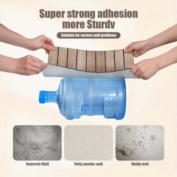 10pcs 3D Wood Grain Peel & Stick Wall Panels