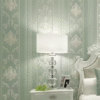 Noon Green Modern European 3D Stripe Wallpaper