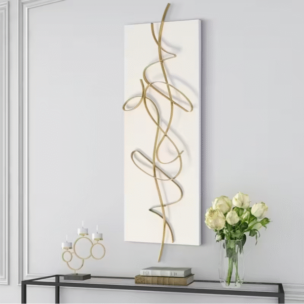 Art Deco Abstract Line Metal Wall Art