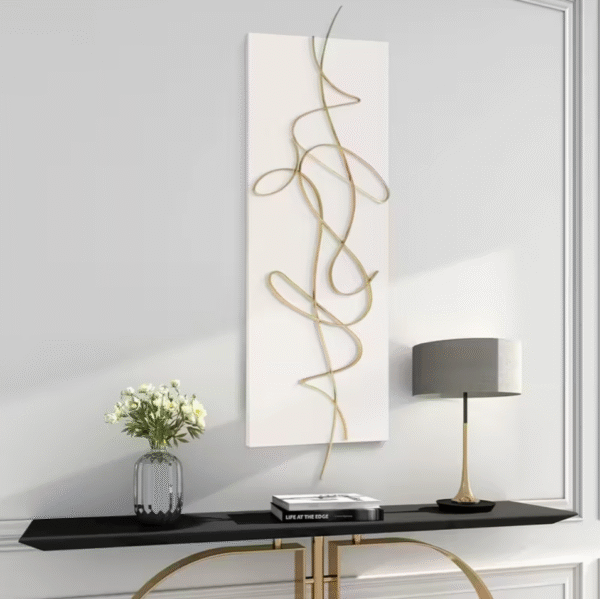 Art Deco Abstract Line Metal Wall Art
