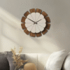 Vintage Wooden Round Wall Clock for Deco