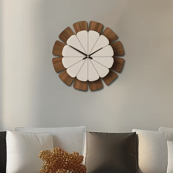 Vintage Wooden Round Wall Clock for Deco