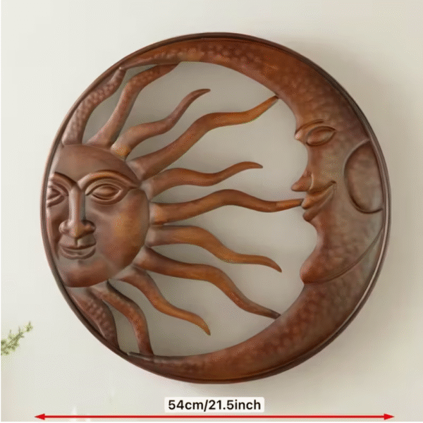 Antique Bronze Sun Face Wall Decor
