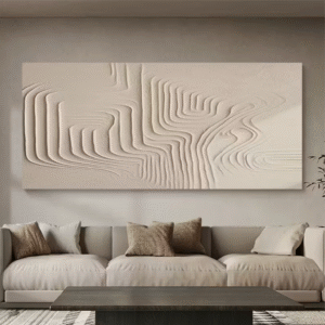 Modern Minimalist Beige Abstract Canvas Wall Art