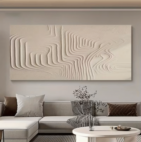Modern Minimalist Beige Abstract Canvas Wall Art