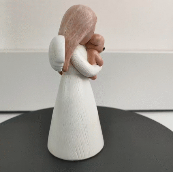 Angel and Puppy Resin Memorial Statue