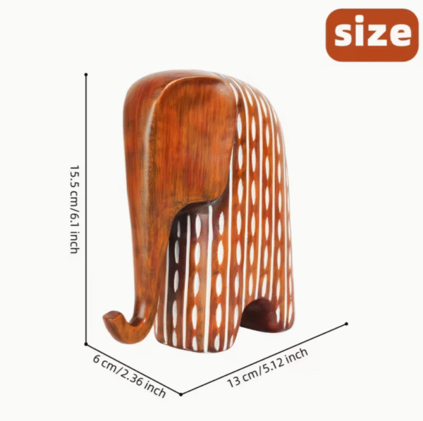 Elegant Abstract Resin Elephant Sculpture