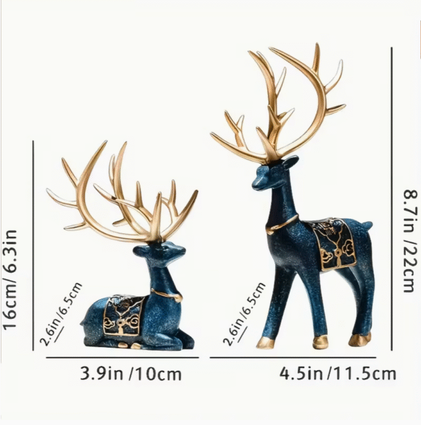 Elegant Resin Reindeer Figurines set