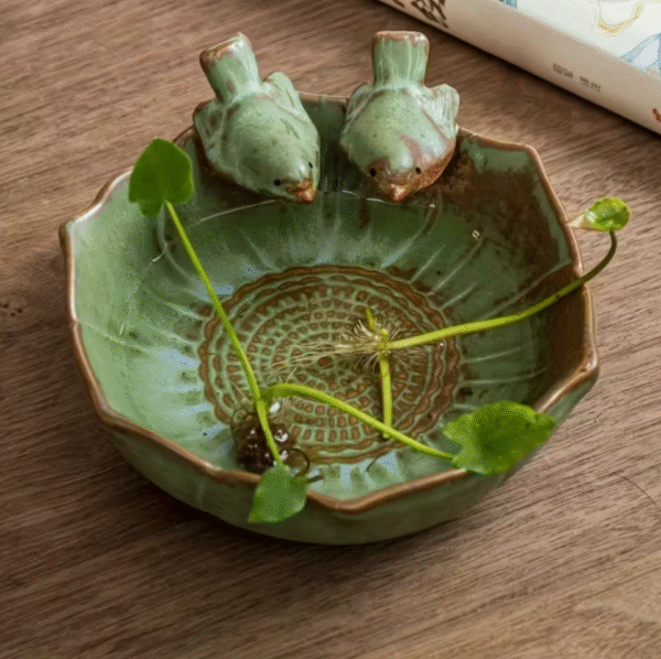 Vintage Ceramic Bird Figurine Planter