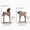Vintage Horse and Bull Resin Figurines