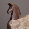 Vintage Horse and Bull Resin Figurines