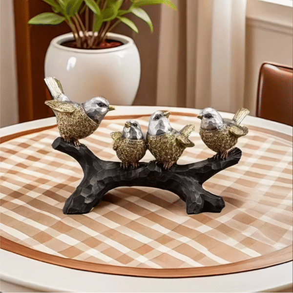 Nordic Bird Figurines on Branch