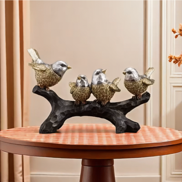 Nordic Bird Figurines on Branch