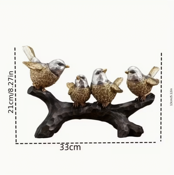 Nordic Bird Figurines on Branch