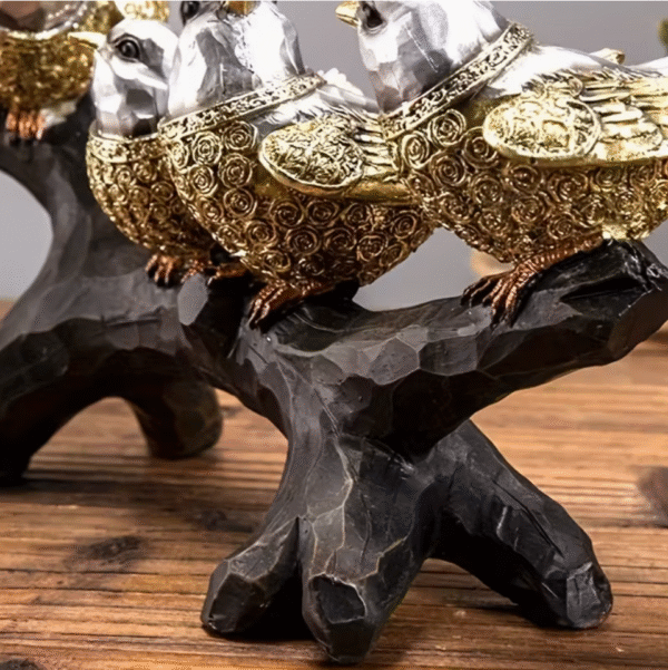 Nordic Bird Figurines on Branch