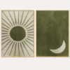 Boho Sun and Moon Canvas Wall Art
