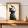 Unframed Charming Bird and Cat Canvas Art Print