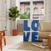 Chic Blue Love Canvas Wall Art