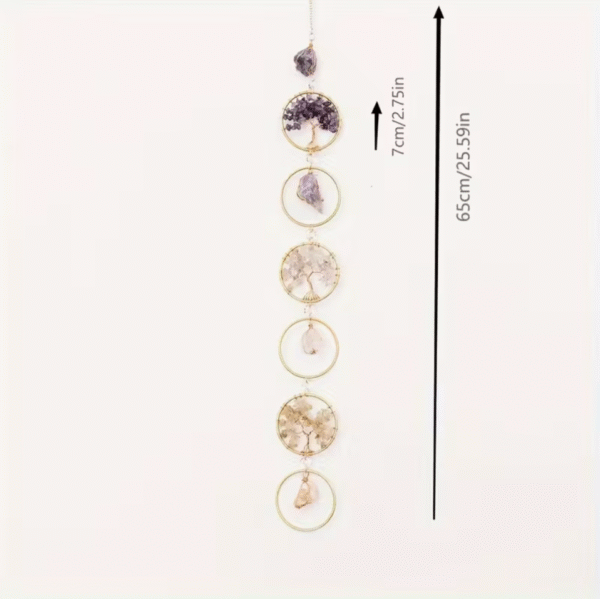 Handcrafted Amethyst Moon Crystal Sun Catcher