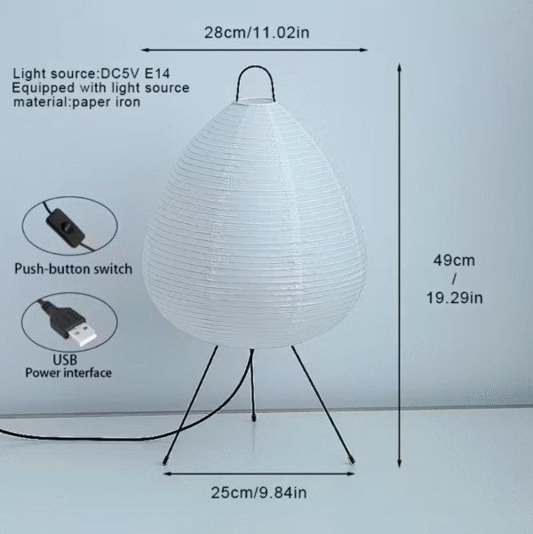 Vintage Paper Art Ambient Lamp