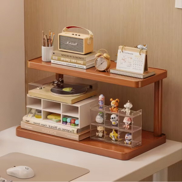 Mini Bamboo Desktop Organizer