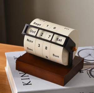 Retro Mechanical Rotating Wheel Perpetual Calendar