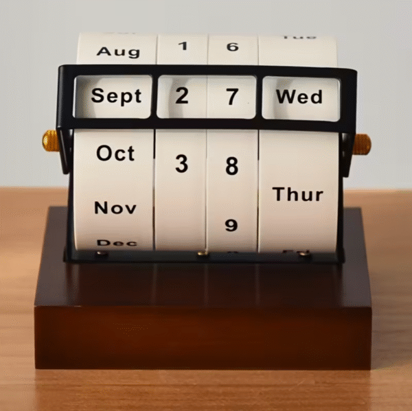 Retro Mechanical Rotating Wheel Perpetual Calendar