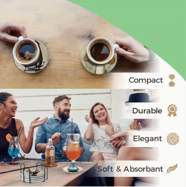 6 pcs Cute Dog Wooden Coasters