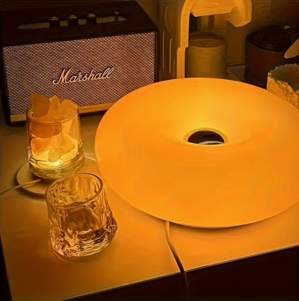 Modern Orange Donut Table Lamp