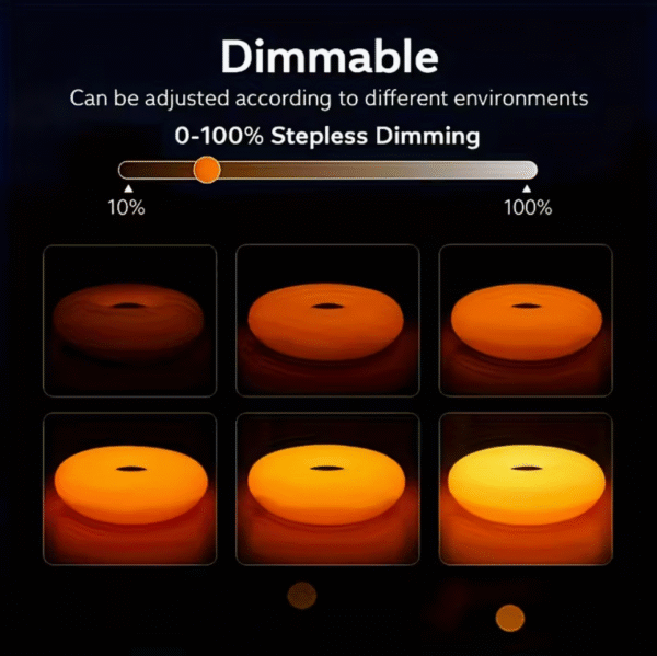 Modern Orange Donut Table Lamp